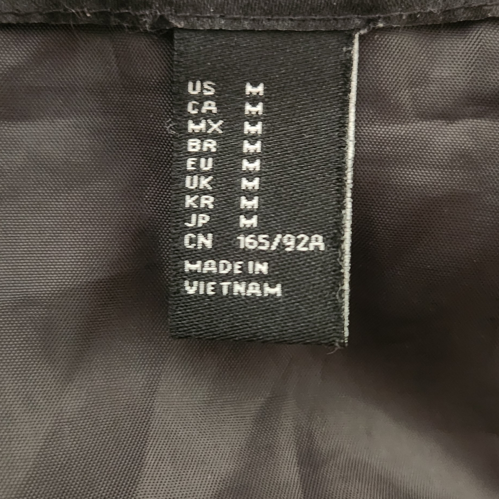 Forever 21 Medium Camo Windbreaker with Red Don't Care Accents On Sleeves - Picture 3 of 3